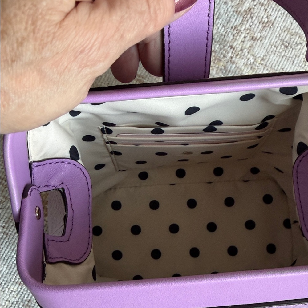 kate spade Lilac Pebbled Leather Top-Handle Satchel - Picture 8 of 8